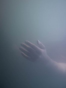 hand underwater in river, artistic photography, personal project 