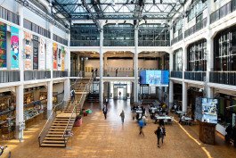 interior photography of museum ZKM main hall , architekturfotografie museum 